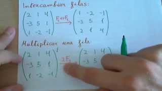 Transformaciones elementales de matrices [upl. by Manuel]