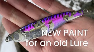 DIY AIRBRUSHING FISHING LURE  painting an old jig [upl. by Baugh]