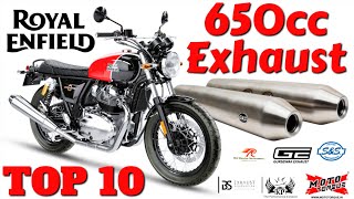 TOP 10 Royal Enfield 650 Exhausts For Interceptor amp Continental GT 650🔥🔥 [upl. by Tadich]