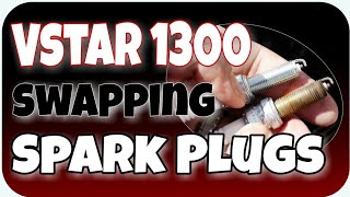 Swapping spark plug in the Star 1300  Vlog 218 [upl. by Dorina]