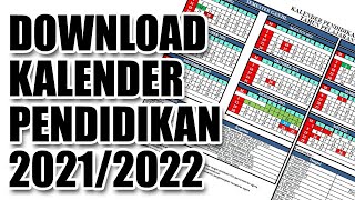 Kalender Pendidikan Tahun Pelajaran 20212022 Madrasah [upl. by Aislehc]