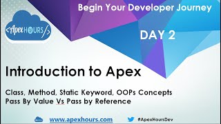 Introduction to Class Method Static and OOPs Concept in Apex  Day 2 [upl. by Grati]