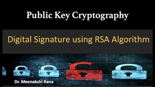 Digital Signature using RSA Algorithm [upl. by Warner959]