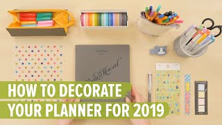 How To Decorate Your Planner For 2019 10 MustHave Planner Supplies [upl. by Hanus]