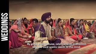 Full Length Sikh Anand Karaj Ceremony with English Lavaan Subtitles [upl. by Klapp]