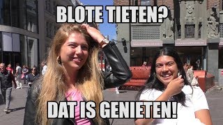 Straatvraag Blote tieten of niet [upl. by Ellata164]