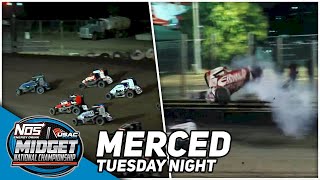 𝑯𝑰𝑮𝑯𝑳𝑰𝑮𝑯𝑻𝑺 USAC NOS Energy Drink National Midgets  Merced Speedway  November 21 2023 [upl. by Dieterich]