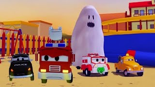 Der Streifenwagen mit dem Feuerwehrauto und Ein Geist erschreckt die Babies HALLOWEEN SPECIAL [upl. by Skricki]