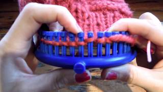 How to do a Stretchy Bind Off on Knitting Loom [upl. by Dickinson222]