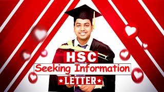 Seeking Information Letter  HSC  Suggestion  2022  Important Suggestion  HSC Exam [upl. by Eniarrol]