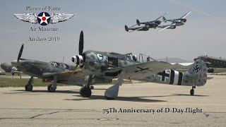 Planes of Fame 2019 75th Aniversary DDay flight [upl. by Cates]