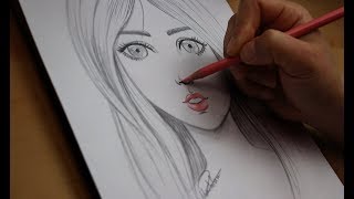 تعليم الرسم  تعلم رسم الوجه بالرصاص للمبتدئين مع خطوات بسيطة  رسم ملامح الوجه [upl. by Atinele]