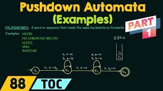 Pushdown Automata Example  Even Palindrome Part 1 [upl. by Vano]