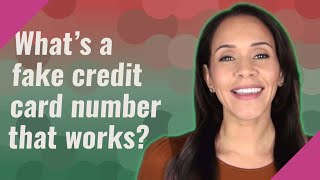 Whats a fake credit card number that works [upl. by Ydde109]