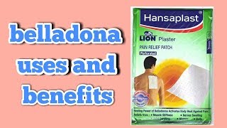 Benifits of belladona plaster दर्द और फोड़े फूंसी के लिएHindi [upl. by Ramal431]