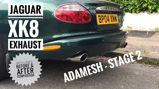 Jaguar XK8  Adamesh Exhaust Sound and Comparison to Stock [upl. by Nyrrad611]