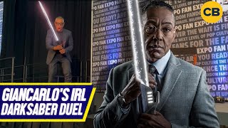 Giancarlo Esposito IRL Darksaber Duel Slays at Fan Expo [upl. by Haberman11]