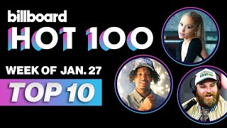 Hot 100 Chart Reveal Jan 27th  Billboard News [upl. by Nunciata]