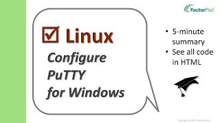 PuTTY SSH  How to configure PuTTY for Windows [upl. by Yregram711]