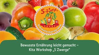 REWE engagiert sich  KitaErnährungsWorkshop „5 Zwerge“ [upl. by Downing80]