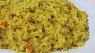 Kitchri Split Peas Rice  Trinidad cooking  Caribbean [upl. by Patrich]