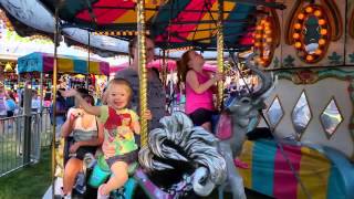 Warren County Fair  Carousel  July 23 2015 [upl. by Nwahsiek]