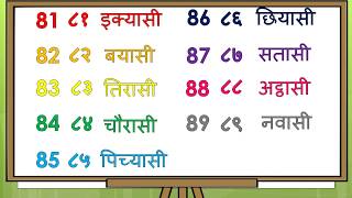 1 से 100 तक गिनती हिन्दी में  1 se 100 tak Hindi ginti  Easy Counting In Hindi For Kids [upl. by Kenney]