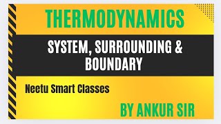 THERMODYNAMICS System Surrounding and Boundary [upl. by Gerry]