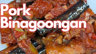 PORK BINAGOONGAN WITH EGGPLANT  BINAGOONGANG BABOY  PORK RECIPE [upl. by Ahsinid]