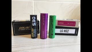 Golisi batteries Vs LG amp Efest for best proformance on your vaping device [upl. by Anoy]