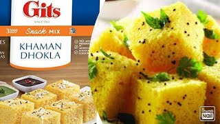 Gits Khaman Dhokla Recipe  Instant Khaman Dhokla Recipe  How to make Gits instant Khaman Dhokla [upl. by Hekker]