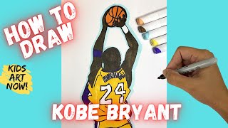 How to Draw an Easy Kobe Bryant Playing Basketball [upl. by Aicetel]