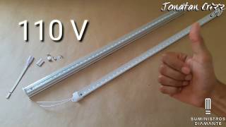 Tubo Lámpara Led T5 Con Canaleta Y Lámpara Led Mini Ambas de 9w y 60 Cm [upl. by Adnalram661]