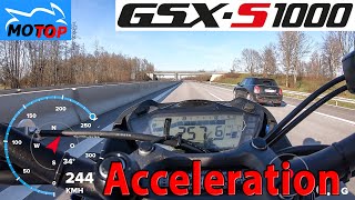 Suzuki GSXS 1000  ACCELERATION  GPS measured [upl. by Henig]