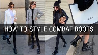 HOW TO STYLE COMBAT BOOTS FALL WINTER 2020 🍁 22 Outfit ideas [upl. by Keung]