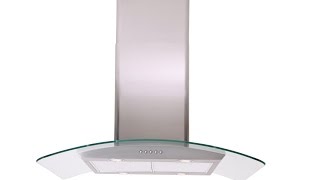 Curved Glass Island Kitchen Extractor  Luxair Cooker Hoods [upl. by Yraccaz]