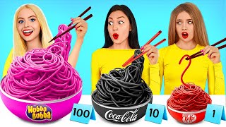 100 Layers Food Challenge  1 VS 100 Layers of Chocolate vs Bubble Gum by TurboTeam [upl. by Loralyn579]