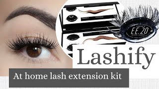 LASHIFY TUTORIAL  DIY Lash extension kit you can do from home Lasts 57 days Super easy to do [upl. by Enimajneb]