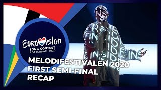 Melodifestivalen 2020 Sweden  First SemiFinal  RECAP [upl. by Onairelav]