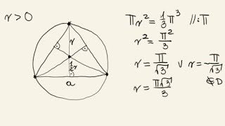 Zadanie  trójkąt równoboczny wpisany w koło [upl. by Stormy]