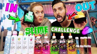 IN or OUT SLIME POINT SPIEL CHALLENGE Private Fragen an Kaan amp Nina Käse Slime VS Erdbeer Schleim [upl. by Aitnohs433]