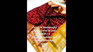 Venkatagiri Pattu Saree [upl. by Nyltyak142]