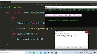 java program to write into a file  Learn Coding [upl. by Prunella]