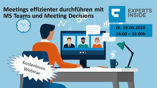 Microsoft Teams Meetings effizienter durchführen mit Meeting Decisions [upl. by Arleyne340]