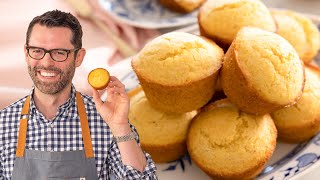 SuperEasy Cornbread Muffins Recipe [upl. by Drucill771]