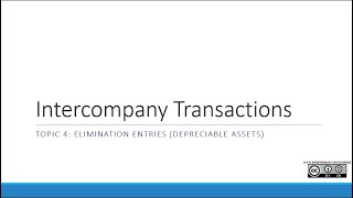 Intercompany Eliminations Depreciable Assets  Topic 4  Consolidations Intercompany Transactions [upl. by Aihsoem914]