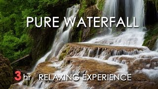 Waterfall Sounds  Relaxing Nature Video  White Noise  3 Hours  HD 1080p  Study Relax Sleep [upl. by Namreh]