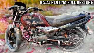 Bajaj  Platina Complete Restoration  Old Platina Motorcycle Modified  Bike Restoration  QBR [upl. by Amiarom854]