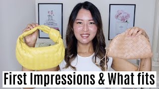 Bottega Veneta Mini Jodie Bag first impressions What Fits comparison w Mini pouch bag [upl. by Corson701]