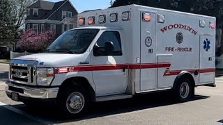 Woodlyn Volunteer Fire Company Ambulance 67 Responding 41323 [upl. by Albert]